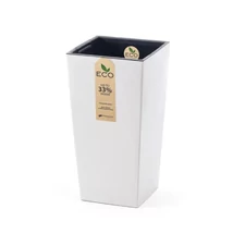 Urbi Square Eco Wood 2in1-Fehér Virágcserép 30cm