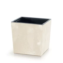 Urbi Square Low Beton Effect-Krém Virágcserép 30cm