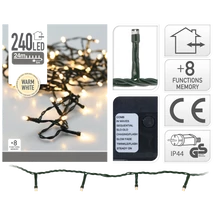 Fényfűzér 240-LED adapteres melegfehér 18m