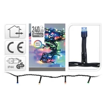 Fényfűzér 180-LED adapteres 8 programos multi color 13,5m