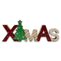 Fa dekor Xmas felirat