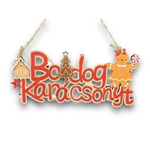 Karácsonyi ajtódísz fa boldog karácsonyt