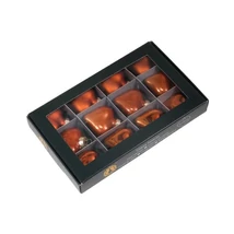 Karácsonyfadísz szív üveg 4cm mandarin 12db/cs