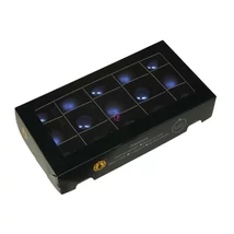Karácsonyfa Gömb üveg 4cm night blue színű 15db/cs