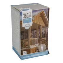 Fényfüzér Jégcsap 360 LED-es  programos adapteres hidegfehér 7,1m