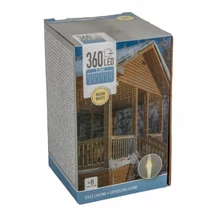 Fényfüzér Jégcsap 360 LED-es  programos adapteres melegfehér 7,1m