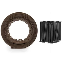 Ágyásszegély flexibilis 4cmx10m+20db tüske (barna) Ágyásszegély flexibilis 4cmx10m+20db tüske (barna)