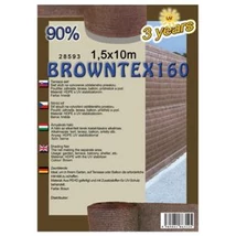 Browntex160 árnyékoló háló 1,8x10m barna 90% belátáskorlátozás 160gr/m2 UV stabil