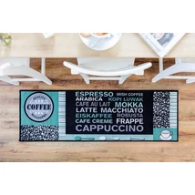 Cafe crema kék konyhai futószőnyeg 50x150