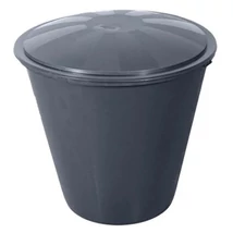 Esővízgyűjtő ECOTANK antracit, kerek 210 L tetővel, csappal
