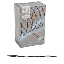 Fényvezeték 120LED-es transzparens drótos adapteres hideg 9m