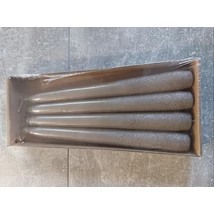 Gyertya bársony metál homok szín 195mm 4db/csomag