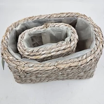 Ovális Fonott kosár szett 28,5x14x14 S/2