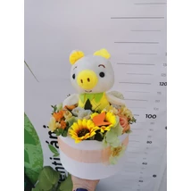 Virágbox ballagásra 12 cm magas dobozban