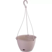 Virágtartó, akasztós, Rattan Ratolla Round mocca, 24cm