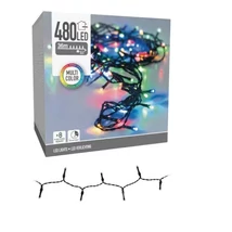Fényfüzér 480 LED-es időzítős programos adapteres multi color