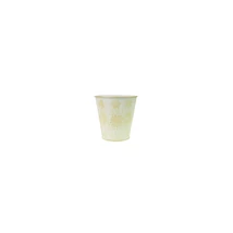 Kaspó fém hópehely mintás 11.5/8.5*H10.5CM fehér