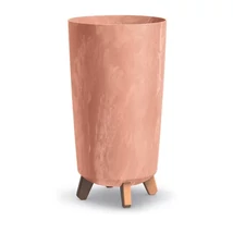 Gracia Tubus Slim Beton Effect virágcserép - Terrakotta 20cm