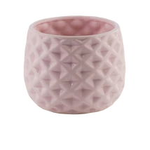 Rombusz kaspó rózsaszín 16cm