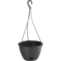 Virágtartó, akasztós, Rattan Ratolla Round S. barna, 24cm