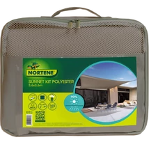 Nortene Sunnet kit polyester napvitorla 3,6x3,6 szürke