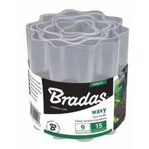 Bradas univerzális szegély, hullámos, szürke 9mx15cm 