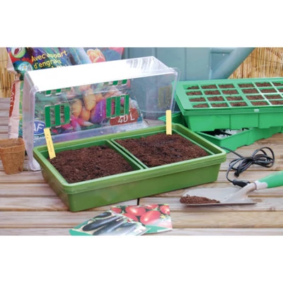 Nortene Heating grow fűthető mini üvegház 39x25x20cm