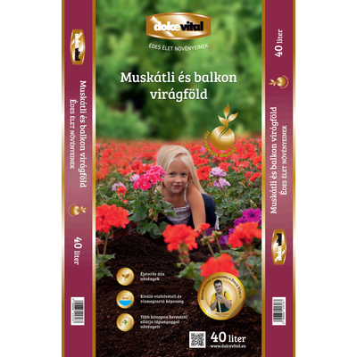 Dolce Vital top prémiummuskátli és balkonnövény virágföld tápanyagokkal 20l
