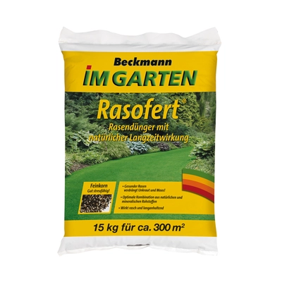 Beckmann Rasofert szerves-ásványi gyeptrágya 12 3 5 3Mg   45 % szerves anyag 15kg