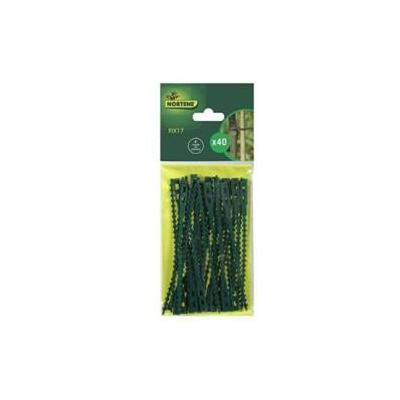 Nortene FIX17 műanyag törzskötöző, rögzítő, zöld17cm, 40db/cs