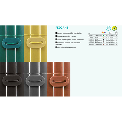 Nortene Fixcane belátásgátló rögzítőszett zöld 26db/csomag