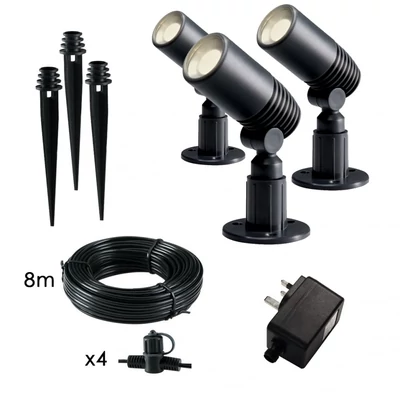 Garden Lights Alder Set 3 Led Spot 2w A 