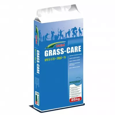 DCM Grass Care nyári téli gyeptáp 25kg 6-3-20 3MgO