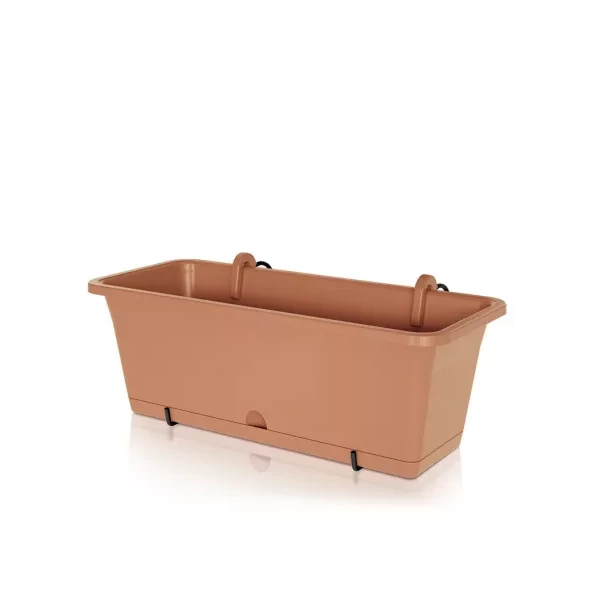 Balkonláda+ alj,Önöntözős Camelia Terracotta 60cm