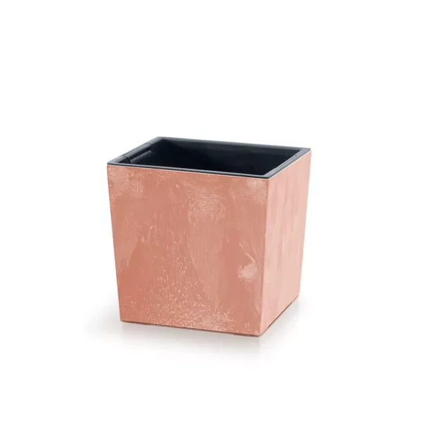 Urbi Square Low Beton Effect-Terracotta Virágcserép 30cm