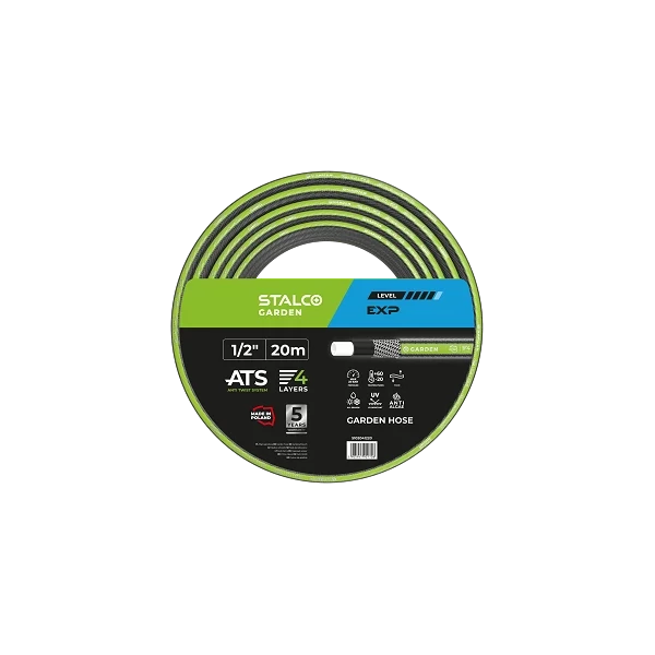 Stalco ATS 4 rétegű locsolótömlő  EXT 1/2" 20m Garden