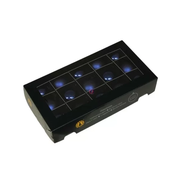 Karácsonyfa Gömb üveg 4cm night blue színű 15db/cs
