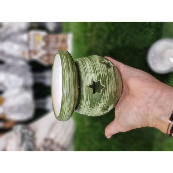 Párologtató Csillagos zöld,fehér