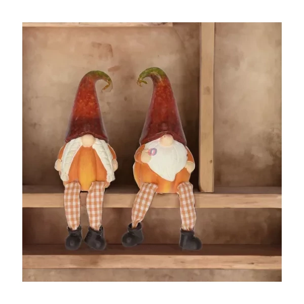 Manó lógólábú kerámia 7x7x21cm piros, narancs 