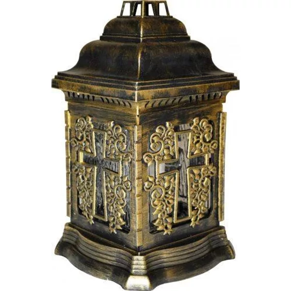 Kegyeleti mécses kápolna Műanyag Arany kereszttel