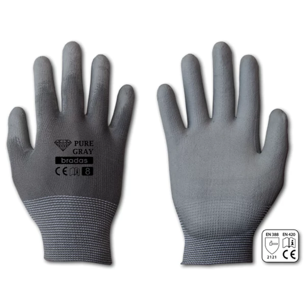 Bradas Pure Gray kesztyű méret 10