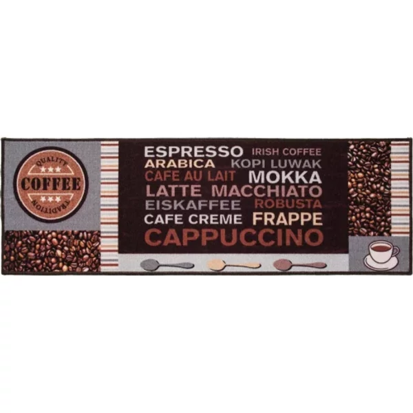 Cafe crema barna konyhai futószőnyeg 50x150