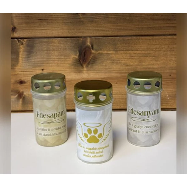 Műanyag Mécses Nagymamám Felirattal