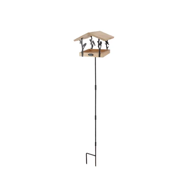 Leszúrható madáretető, lézervágott madár mintával, 131 cm