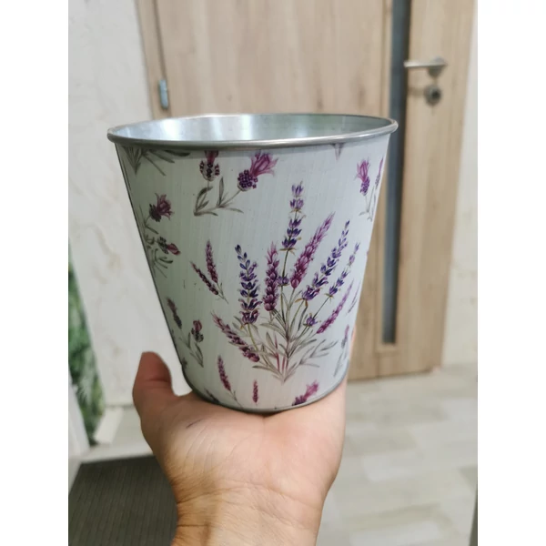 bádogkaspó 12cm levendulás