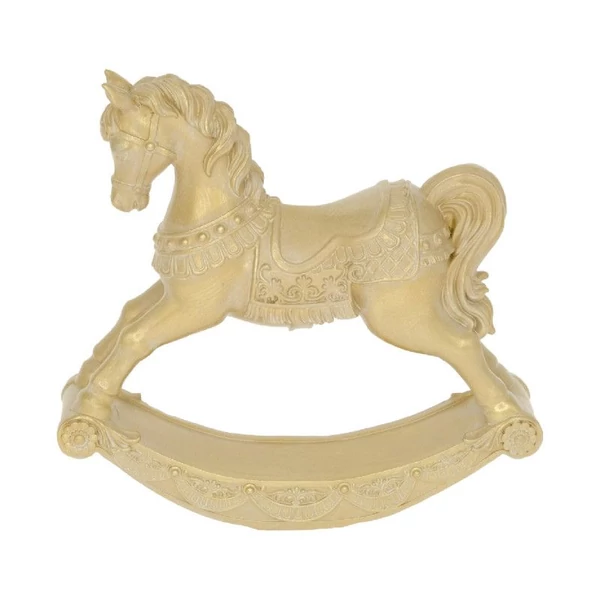 Hintaló poly 14x5x14cm arany