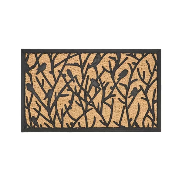 Méhecske mintás gumi és kókuszrost lábtörlő 75x25