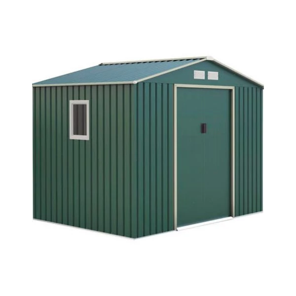 Nortene-Catral Metalshed Mallorca kerti fém tároló ház zöld 2,78 x 2,12 x 1,94 m