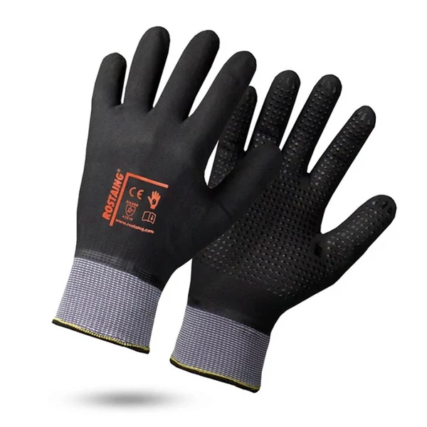 Rostaing Vízálló nitril kesztyű poliamid bevonattal 8 méret 