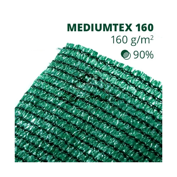 Mediumtex160 árnyékoló háló1,8x10m zöld 90% belátáskorlátozás 160gr/m2 UV stabil 3 év garancia